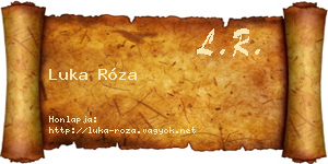 Luka Róza névjegykártya
