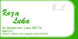roza luka business card